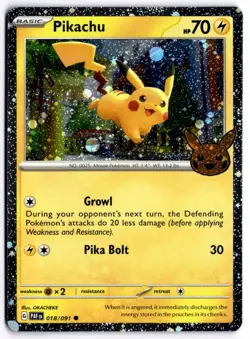 Pikachu - (Cosmos Holo) 018/091 Pokemon Trick or Trade BOOster 2024 - Image 1