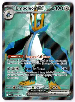 Empoleon ex Ultra Rare 114/094 Pokemon ME02: Phantasmal Flames NM - Image 1