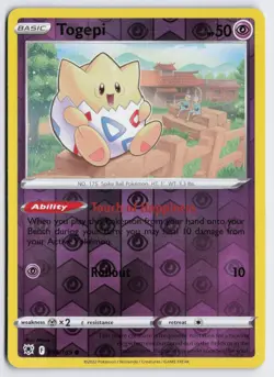 Togepi 055/189 Reverse Holo Pokemon SWSH10: Astral Radiance NM - Image 1