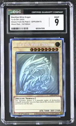CGC 9 MINT Yugioh Blue-Eyes White Dragon GFP2-EN175 Ghost Rare 1st Edition *7006 - Image 1
