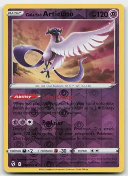 Galarian Articuno 063/203 Reverse Holo Pokemon SWSH07: Evolving Skies NM - Image 1