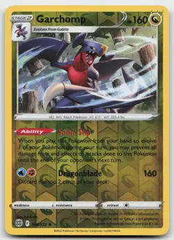 Garchomp 109/172 Reverse Holo Pokemon SWSH09: Brilliant Stars NM - Image 1