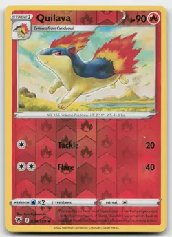 Quilava 024/189 Reverse Holo Pokemon SWSH10: Astral Radiance NM - Image 1