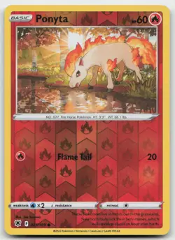 Ponyta 021/189 Reverse Holo Pokemon SWSH10: Astral Radiance NM - Image 1