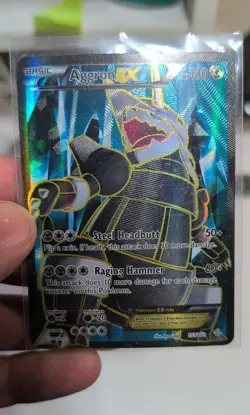 Aggron EX (153 Full Art) 153/160 XY Primal Clash Holo Pokemon Card Steel Headbut - Image 4