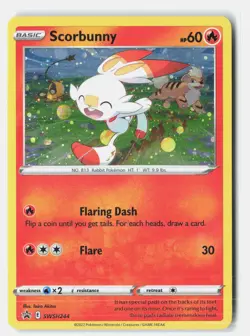 Scorbunny - (Cosmos Holo) Holofoil SWSH: Sword & Shield Promo Cards SWSH244 NM - Image 1
