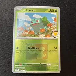 001/132 Bulbasaur 2026 Pokemon Day League Stamped Promo Card Mega TCG Play NM - Image 1