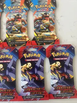 Pokemon Phantasmal Flames, Mega Evolution, Destined Rivals (9 Booster Packs) - Image 4