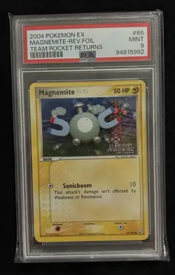 Pokemon TCG Magnemite EX Team Rocket Returns Reverse Foil 2004 PSA 9 66/109 Eng - Image 1