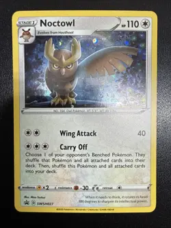 FREE SHIPPING Noctowl Promo Sword & Shield Promo Cards SWSH027 Pokemon TCG - Image 1