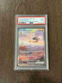 2023 POKEMON MEW EN-151 SPECIAL ILLUSTRATION RARE #199 CHARIZARD EX PSA 9 - Image 1