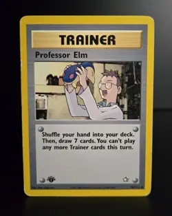 Pokemon TCG - PROFESSOR ELM - 1ST EDITION - 96/111 - NEO GENESIS (2000) - HP - Image 1