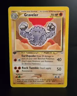 Pokemon TCG - GRAVELER - 1ST EDITION - #30 - NEO REVELATION (2001) - WOTC - MP - Image 1