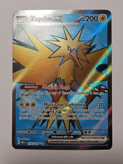 Zapdos EX 192/165 Scarlet & Violet 151 MEW: Pokemon Ultra Rare Holo Full Art NM - Image 1