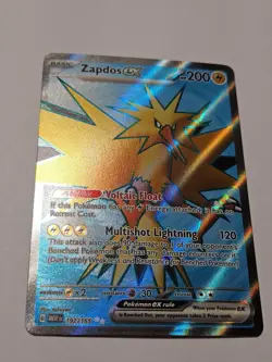 Zapdos EX 192/165 Scarlet & Violet 151 MEW: Pokemon Ultra Rare Holo Full Art NM - Image 5