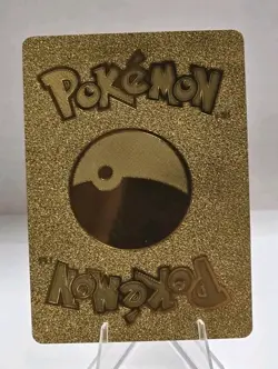 Pokemon Pikachu V 190hp Gold Foil Fan Art Collector Card TCG - Image 2