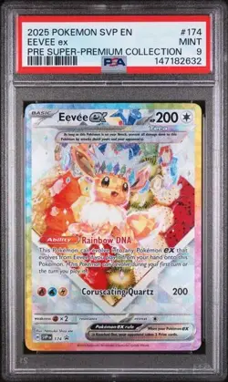 2025 POKEMON SVP EN-SV BLACK STAR PROMO #174 EEVEE EX PSA 9 - Image 1