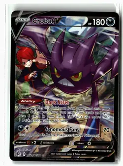 Crobat V ⭐ TG20/TG30 Holo V Rare Lost Origin Trainer Gallery 2022 Pokemon NM - Image 1