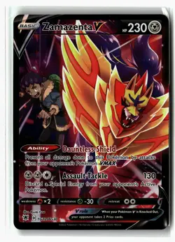 Zamazenta V ⭐ TG22/TG30 Holo V Rare Astral Radiance Trainer Gallery Pokemon NM - Image 1