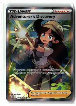 Adventurer's Discovery ⭐ TG23/TG30 Holo Lost Origin Trainer Gallery Pokemon NM - Image 1