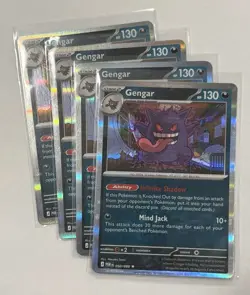 Four (4) Pokemon ME03: Perfect Order Gengar 050/088 Rare NM Holo - Image 1