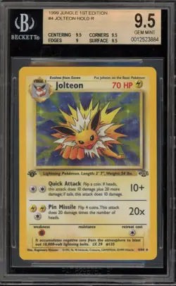 Pokemon Jolteon Jungle 1st Edition Holo Rare #4 BGS 9.5 - Image 1
