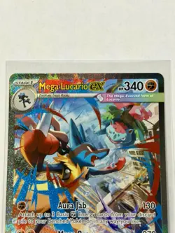 Pokemon Mega Evolution ME01 #179/132 MEGA LUCARIO EX Special Illustration Rare - Image 2