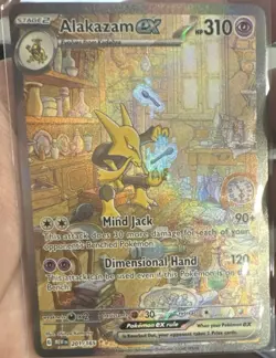Pokemon Alakazam ex 201/165 SV: Scarlet & Violet 151 SAR Full Art Holo 310 HP - Image 1