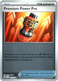 Premium Power Pro (Reverse Holo) 124/132 - Mega Evolution - Pokemon - NM/M - Image 1