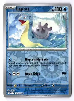Lapras 131/165 Reverse Holo Pokemon SV: Scarlet & Violet 151 NM - Image 1