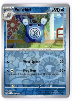 Poliwhirl 061/165 Reverse Holo Pokemon SV: Scarlet & Violet 151 NM - Image 1
