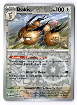 Dodrio 085/165 Reverse Holo Pokemon SV: Scarlet & Violet 151 NM - Image 1