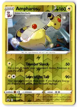 Ampharos 049/198 Reverse Holo Pokemon SWSH06: Chilling Reign NM - Image 1