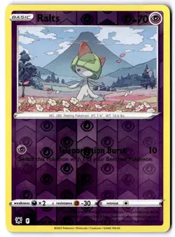 Ralts 060/189 Reverse Holo Pokemon SWSH10: Astral Radiance NM - Image 1