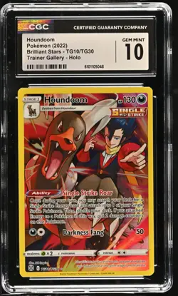 Pokemon Houndoom TG10/TG30 Holo Brilliant Stars - CGC 10 - Image 1