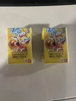 SEALED One Piece OP15 Adventure on Kami Island Double Pack Set 10 set of two - Image 1