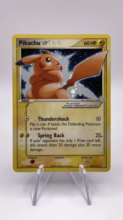 Pikachu Gold Star Holo Card 104/110 Holon Phantoms Series (Near Mint) Pack Fresh - Image 1