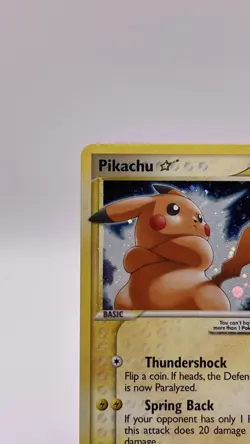 Pikachu Gold Star Holo Card 104/110 Holon Phantoms Series (Near Mint) Pack Fresh - Image 4