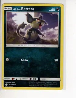 RATTATA SUN & MOON BASE SET POKEMON CARD 76/149 NM/M - Image 1