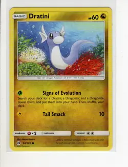 SUN & MOON BASE SET DRATINI POKEMON CARD 94/149 EX/NM - Image 1