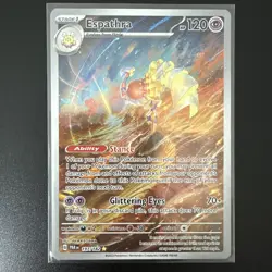 Pokemon Card Espathra 197/182 Paradox Rift Illustration Rare NM - Image 1