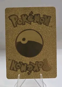 Pokemon Pikachu V 190hp Gold Foil Fan Art Collector Card TCG - Image 2