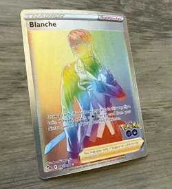 Pokemon Go Blanche Trainer Secret Rare Rainbow Card 082/078 - Image 3