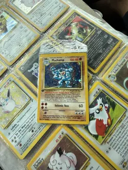 Pokemon Machamp 1st Edition Holo Rare Base Set Card 8/102 100 HP Seismic Toss - Image 3