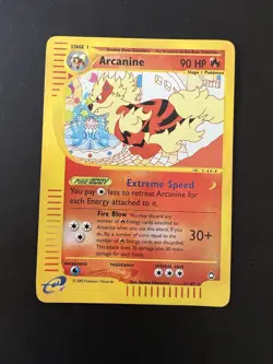 Pokemon Aquapolis Arcanine 002/147 Rare Reverse Holo Stage 1 90 HP 2002 TCG Card - Image 1