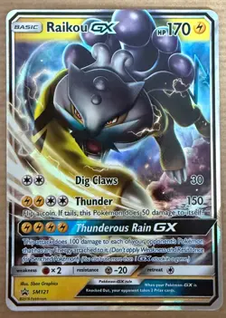 Pokemon Card - Raikou GX - SM Black Star Promo - Holo - SM121 - Near Mint - Image 1