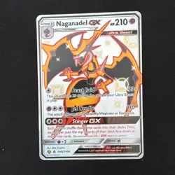 Naganadel GX SV63/SV94 Hidden Fates Holo Full Art Pokemon Card - Image 1