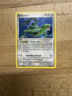 Non-Holo Rare Rayquaza Pokemon Card Ex Deoxys 22/107 NM-VLP/LP - Image 1