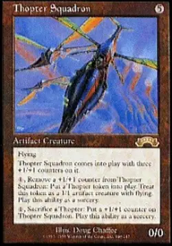 MTG Thopter Squadron, Exodus, Heavily Played, English - Image 1