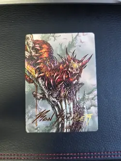 Grist, Voracious Larva Art Card Gold-Stamped Signature Modern Horizons 3 MTG - Image 1